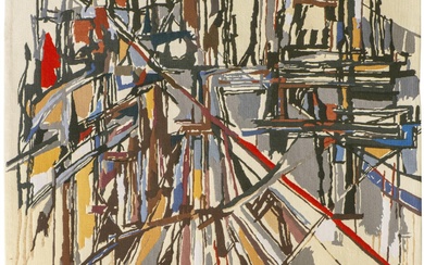 Maria Elena VIEIRA DA SILVA (1908-1992) "Ante-projetu de Basilea", tapisserie verticale