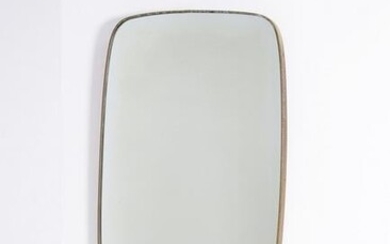 Mid Century Italian Vintage Mirror in Brass