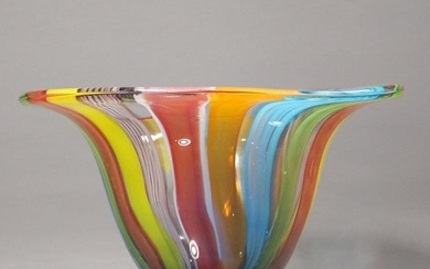 Mid-Century Modern Rainbow Color Center Bowl
