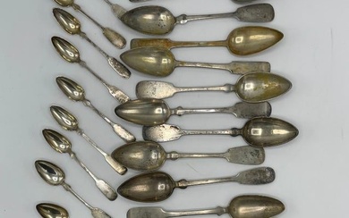 Mixed lot of 800 silver and coin silver flatware
