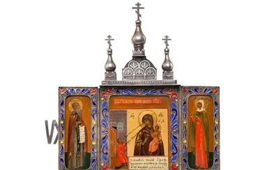 Moscow, Triptych in a silver frame, 1908-1926