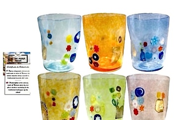 Murano glass - Filippo Maso per Vetromania - Drinking set - Murano glass and millefiori murrine