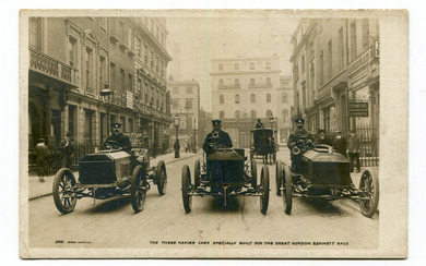 NAPIER. A collection of approximately 78 postcards, photographs and reprints of Napier motorcars, in