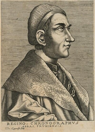N.LARMESSIN (17th), Portrait of Abbot R. of Prüm