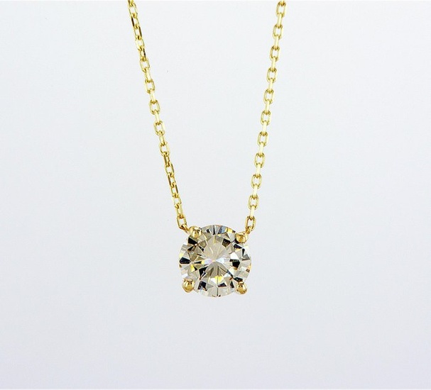 NO RESERVE PRICE k vs2 0.56ct Yellow gold - Necklace with pendant