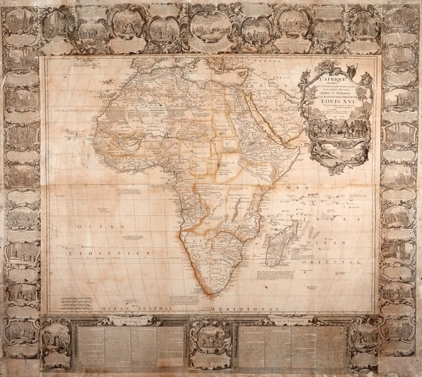 NOLIN | L'Afrique dressee sur les relations, 1775, engraved wall-map