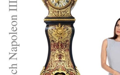 Napoleon III Boulle Figural Bronze grandfather Clock