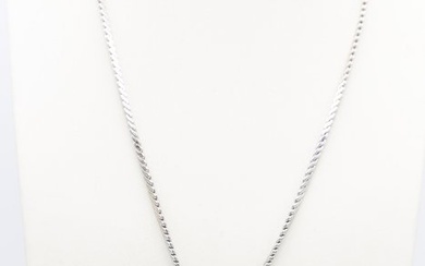 Necklace - 18 kt. White gold Coral - Diamond