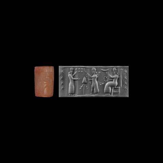 Neo-Babylonian Cylinder Seal: Worshipping Scene