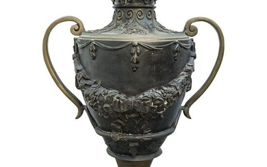 Neoclassical Bronze Garden Urn