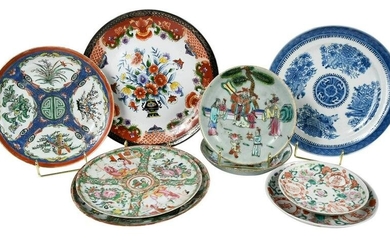 Nine Chinese and Export Plates