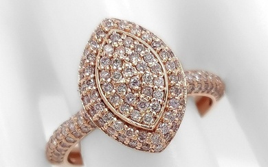 No Reserve Price - 0.75 Carat Pink Diamonds Ring - Rose gold