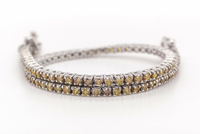 No Reserve Price - 2.04 tcw - 14 kt. White gold - Bracelet Diamond