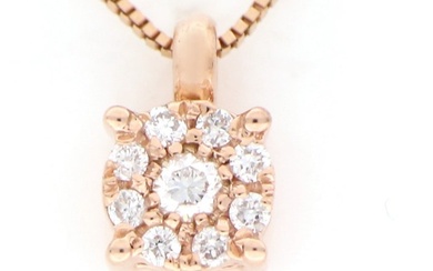 No Reserve Price - Necklace - 18 kt. Rose gold, NEW - 0.12 tw. Diamond (Natural)