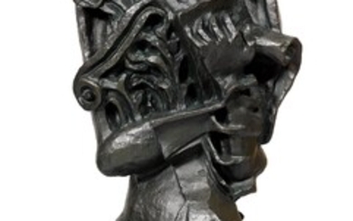 OSSIP ZADKINE(Vitsyebsk 1890-1967 Paris)Le Messager. 1937.Bronze, patine noire. Fonte de 1971.Signé et numéroté en bas...