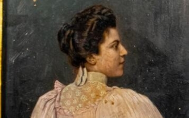 Oil on Board Portrait of a Lady Edwardian