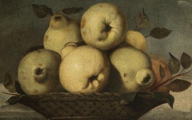 PEDRO DE CAMPROBIN Almagro, Ciudad Real (1605) / Seville (1674) "Basket with quince and pomegranate"