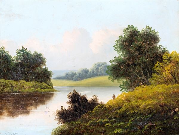Paesaggio fluviale, August Horn © (1892)