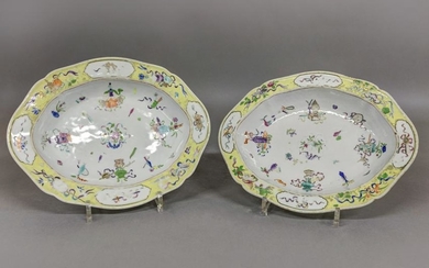 Pair of 18th c. Chinese Vegetable Dishes