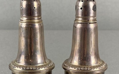 Pair of Empire Weighted Sterling Silver Salt and Pepper Shakers