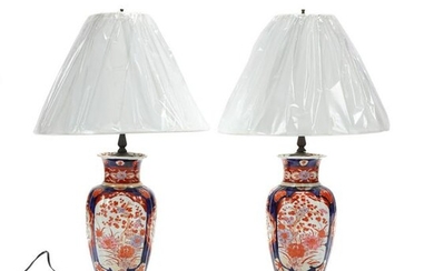 Pair of Imari Porcelain Table Lamps