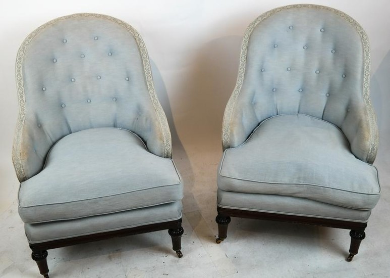 Pair of Regency-Style Club Chairs
