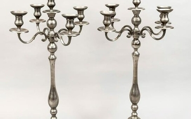 Pair of large candlesticks, 20
