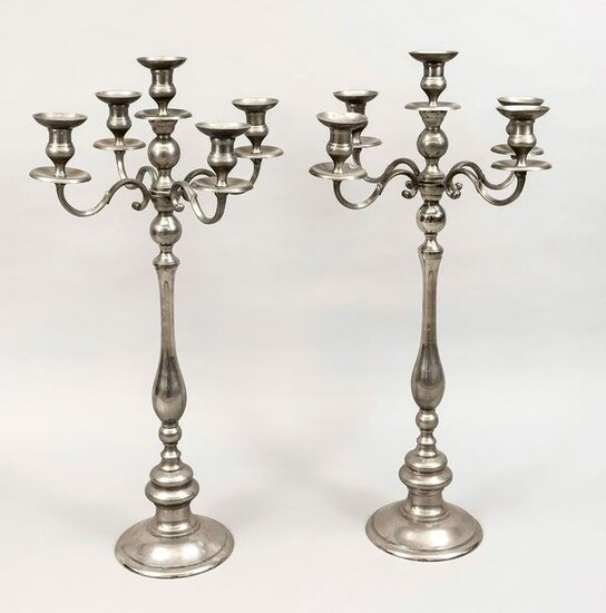 Pair of large candlesticks, 20
