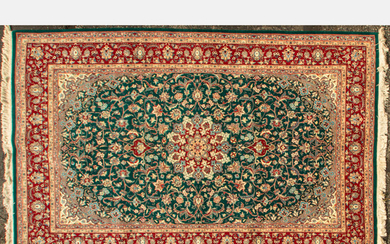 Pakistani Persian Isfahan Wool Rug