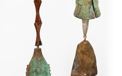 Paolo Soleri Patinated Metals Wind Chimes, 2