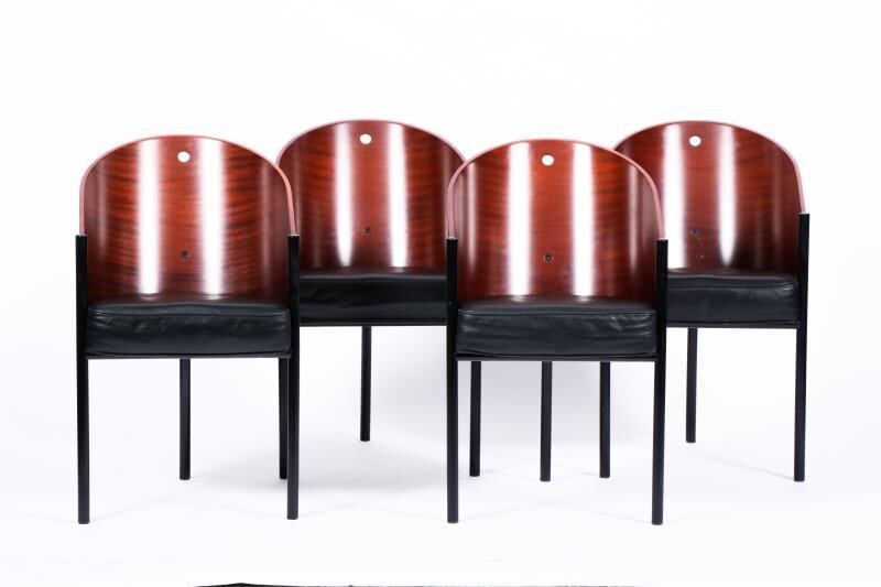Philippe Starck (Parijs 1949), Vier Costes-chairs, designed in: 1982, produced by: Driade (from 1985).