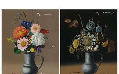 Piero Antonelli, Floral Still Lifes (two works)