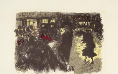 Pierre Bonnard (1867-1947) Place le soir (The Square at Night),...