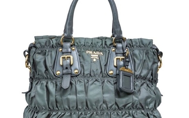 Prada - Gathered Nylon Handbag Handbag