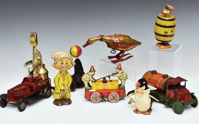 Pressed Steel and Tin Wind-up Toys (9)