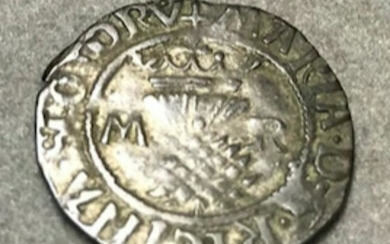 RARE Scotland, Queen Mary, 1542-1567 AR Silver Bawbee