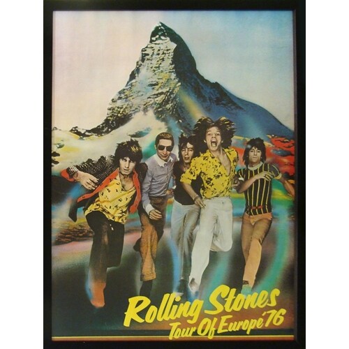 ROLLING STONES, 1976 European Earls Court concert poster, 70...