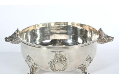 ROUND GARDENERY in solid silver stamped Minerva decorated...