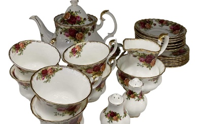 ROYAL ALBERT; a six setting tea service decorated in the...