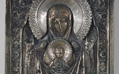 RUSSIAN ICON, "OUR LADY OF THE SIGN,"
