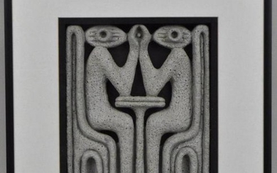 Ralph Prata, Framed Cement Sculpture