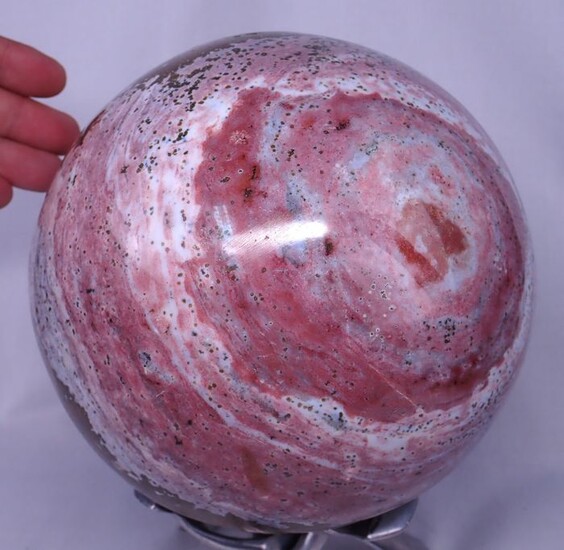 Rare Pink Jasper Sphere - 160×160×160 mm - 6405 g