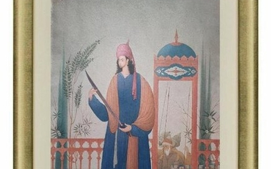 Rare original handmade painting of Abdur R Chughtai