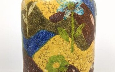 Raymor Pottery Vase with Colorful Design.