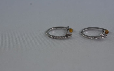 Recarlo - 18 kt. White gold - Earrings - 0.22 ct Diamonds