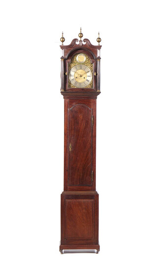 Relógio de caixa alta em madeira, "Barros/Braga"