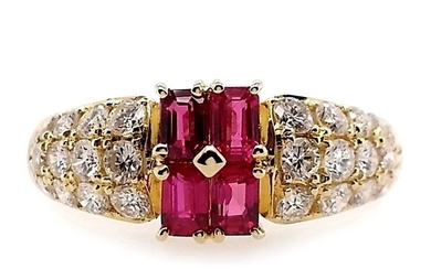 Ring Ruby - Diamond