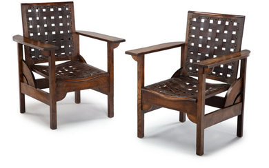 Robert Mallet-Stevens (1886-1945), Pair of Adjustable Lounge Chairs (circa 1935)