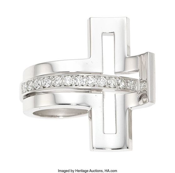 Roger Dubuis Diamond, White Gold Ring Stones: Full-cut diamonds...