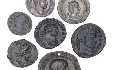 Roman Empire, collection of coins from among others Severus Alexander, Maximus, Otacila...